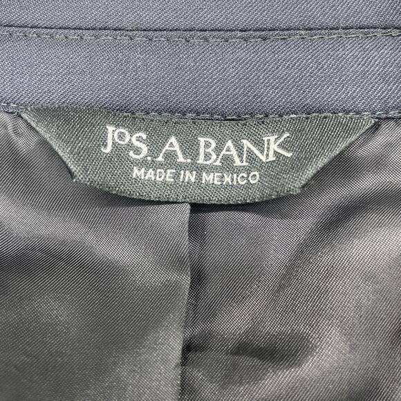New Jos A Bank Signature Mens 43R 100% Wool Navy Blazer Suit Jacket 3 Butt - Picture 8 of 10